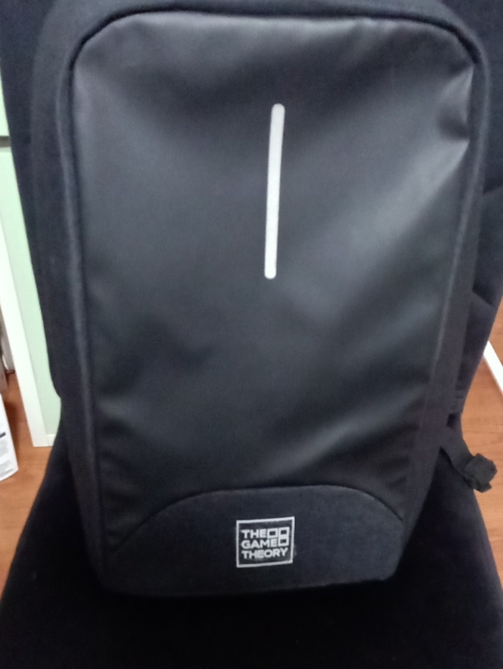 The Game Black Men's Tech Backpack with Reflective Accent
